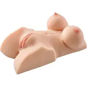 Pipedream Perfect DD's - sekstorso met twee openingen - realistische huidkleur