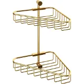 Hotbath Hoekdraadkorf Cobber Dubbel Wandmodel Gepolijst Messing PVD