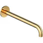 Hotbath Wastafelkraan uitloop cobber rond 25 cm gepolijst messing pvd