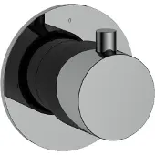 Hotbath Cobber Afbouwdeel Thermostaat met 1 stopkraan Zwart Chroom CB010