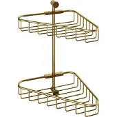 Hotbath Cobber CBA14 Hoekdraadkorf Dubbel Geborsteld Messing PVD - Messing - Accessoires, Douche Accessoires, Doucherekken - 8719874201742