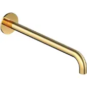 Hotbath Wastafelkraan uitloop cobber rond 30 cm gepolijst messing pvd