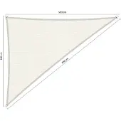 Shadow Comfort 90 graden driehoek 4x5x6,4m Arctic White