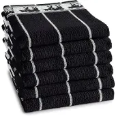 DDDDD Keukendoek Zwart Bont Black (6 stuks)