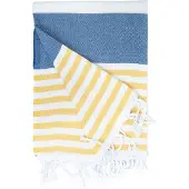 The One Towelling Hamamdoek Marine Navy/Geel