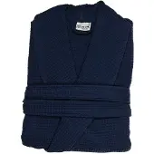 The One Towelling The One Wafel badjas - Navy