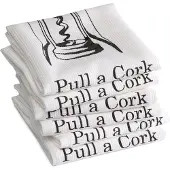 DDDDD Theedoek Pull a cork White (6 stuks)