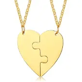 LGT JWLS Vriendschapsketting BFF Hartje LGT Jewels Edelstaal Goudkleurig
