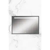 Guido Gusto Badkamerspiegel Martina mat zwart incl. LED verlichting 100x80 cm