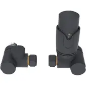 Guido Gusto Radiator aansluitset zijkant mat grijs 1/2X16mm
