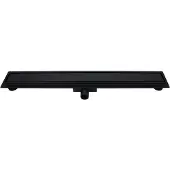 Guido Gusto Mat zwart RVS Douchegoot compleet met flens 60x7x6,7cm Tegelrooster