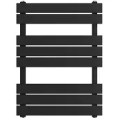 Guido Gusto Designradiator Ella 80x60cm mat zwart 468W zij aansluiting