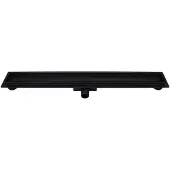 Guido Gusto Mat zwart RVS Douchegoot compleet met flens 90x7x6,7cm Tegelrooster