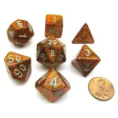 Chessex Glitter Gold/Silver Polydice (7)
