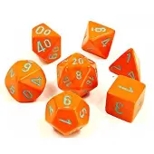 Chessex Heavy Orange/Turquoise Polydice (7)