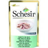 Schesir 12x Kattenvoer Tonijn - Zeebrasem in Gelei 85 gr