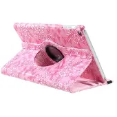 Peachy Bloemen draaibaar hoesje iPad 2017 2018 - Roze