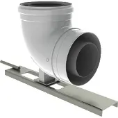 Burgerhout Flex bocht m. ondersteuning Ø80/125mm TwinFlex concentrisch