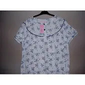 Fine woman Dames nachthemd gebloemd blauw M