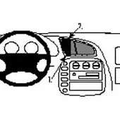 Brodit ProClip houder geschikt voor Volkswagen Sharan- Seat Alhambra - Ford Galaxy Center mount