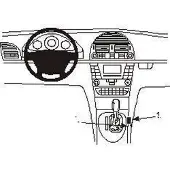 Brodit ProClip houder geschikt voor Mercedes Benz E-Klasse Coupé/Station/Sedan 2002-2011 Console mount, Angled