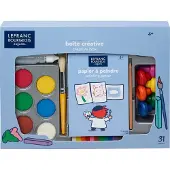 Lefranc Bourgeois Paris Lefranc Bourgeois 807264 Education Kids Creative Box 31-delig | Schilder- & Knutselset voor Kinderen vanaf 4 Jaar | Gouache, Krijt, Klei & Accessoires