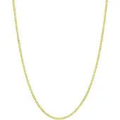 Lucardi Dames plated Ketting gourmet - Echt Zilver - Ketting - Cadeau - 38 cm - Goudkleurig