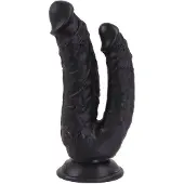 Kiotos COX - Dildo Voor dubbele penetratie 21 x 3.5/4.5 cm - Zwart