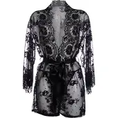 Christine le Duc - Kanten Kimono Graceful - Zwart - L/XL