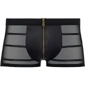 NEK – Uitdagende Shorts met Rits Sluiting en Powernet Inzet Stukken voor de Stoere Heren – Maat L – Zwart
