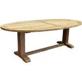 AVH-Collectie Ellips dining tuintafel 280x130xH77 cm teak 12x12 poot