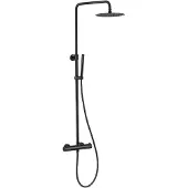 Guido Gusto Opbouw regendouche 25cm hoofddouche thermostatisch mat zwart