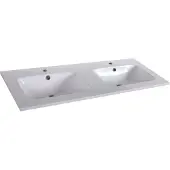 Differnz Reno dubbele wastafel 120x46cm wit