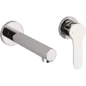Plieger Milano wastafelkraan wand chroom