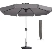 Madison Parasol Rond Taupe Rome 300cm met hoes