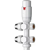 Guido Gusto Radiator aansluitset midden glans wit 1/2X16mm