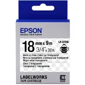 Epson LK-5TBN tape zwart op transparant 18 mm (origineel)