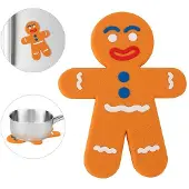 Balvi pannenonderzetter magnetisch Man 19 cm siliconen oranje