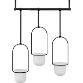 Umbra Triflora plantenhanger 64x110x15cm voor 3 planten polyester wit 1011748-660
