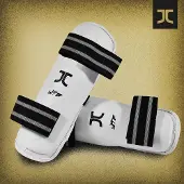 JCalicu Taekwondo-scheenbeschermers JC-Club | WT | Wit (Maat: XXS)
