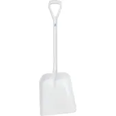 Vikan Hygiene 5623-5 schop D-grip, wit steel 104cm, groot blad 38x35cm