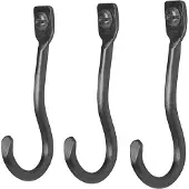 Ferm Living Haakje Curvature Black Brass (Set van 3)