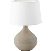 TRIO Tafellamp Martin 29cm cappuccino met wit