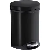 Smedbo Outline Pedaalemmer FK665 Zwart - RVS - Rond - Accessoires, Afvalemmers - 7391447075328
