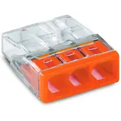 Wago lasklem 0,5 - 2,5mm² 3 polig oranje (100 Stuks)