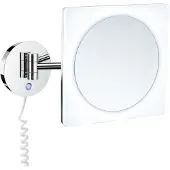 Smedbo Vergrotingsspiegel Outline Draaibaar met LED PMMA Dual Light Vierkant Chroom