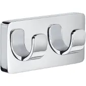 Smedbo Ice Dubbele Haak Chroom - Messing - Accessoires, Handdoekhouders, Handdoekhaken - 7391447076882