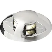 Konstsmide Inbouwspots voor de vloer, LED, basisset van 6 stuks, roestvrij staal, 3000K, 6x5 lm, 6x2,16 W, 12V/240V, kunststof, chroom, 7467-000