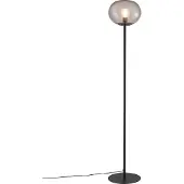 Nordlux Glazen vloerlamp Alton zwart met smoke glas