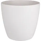 Elho Brussels Rond Wielen 47 - Grote Bloempot voor Binnen - 100% Gerecycled Plastic - Ø 46.5 x H 43.5 cm - Wit